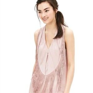 Banana Republic Pink Fringe Sleeveless Top
